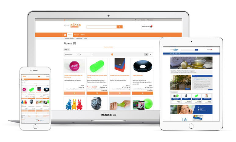 silver.eShop Multishop on various devices