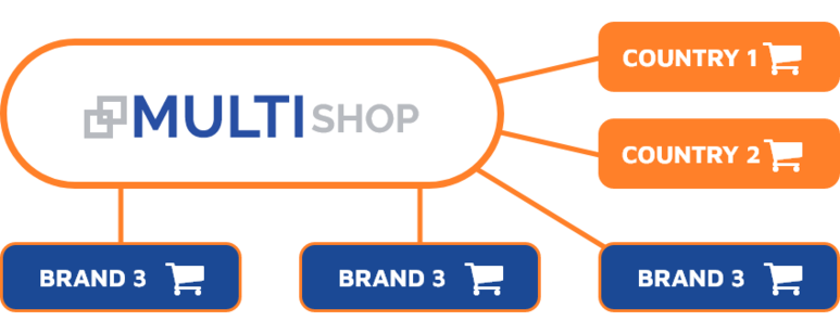Multishop Scenario 2 Brand and Country shops