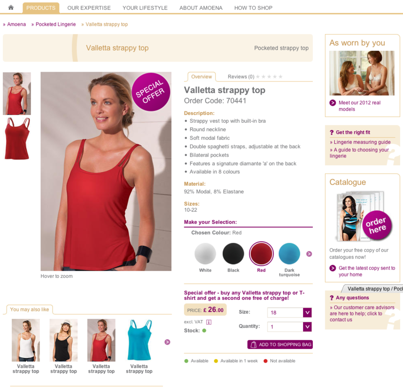 Amoena Produktseite