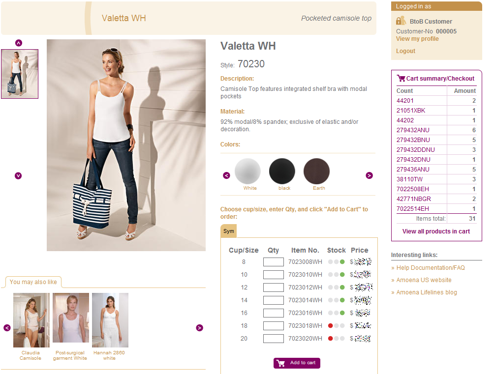 Amoena Produktdetail