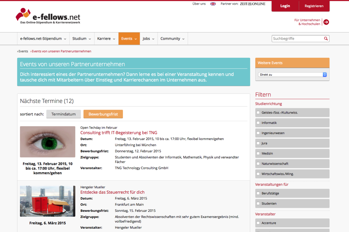 e-fellows.net Eventseite 2015