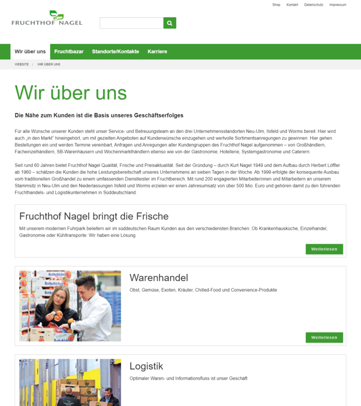 Fruchthof Nagel Website Über uns