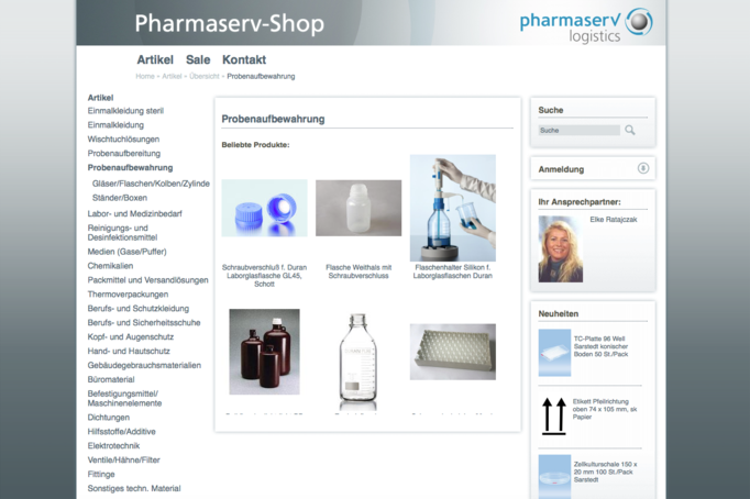 Pharmaserv Shop Produktgruppe